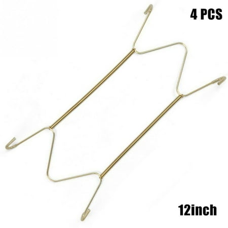 

4 Pcs Plate Hangers for Walls Decorative Plates Hooks Dish Diaplay Holder For Hotel Home Restaurant 12inch