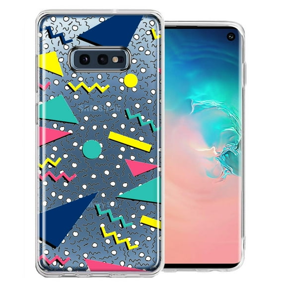 MUNDAZE for Samsung Galaxy S10e 90's Swag Shapes Design Double Layer Phone Case Cover