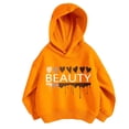 thumbnail image 1 of Chandail en Molleton à Col Rond pour Bébé en Liquidation, Chemise pour Enfants à Manches Longues, T-Shirt à Motif Imprimé, Col Rond, Hauts Courts Adaptés aux Filles, Sweat à Capuche pour Bébé, Hauts d'Hiver Orange 4T, 1 of 3