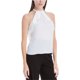 thumbnail image 1 of Max Studio London Blusa de punto con volantes para mujer, blanca, grande, 1 of 1
