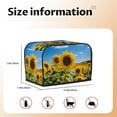 thumbnail image 5 of Yiaed Sky Golden Sunflower Field B Print Two Slice Bread Machine Cover, Universal Size Kitchen Appliance Cover for Bread Machine,Bread Machine Cover, 5 of 7
