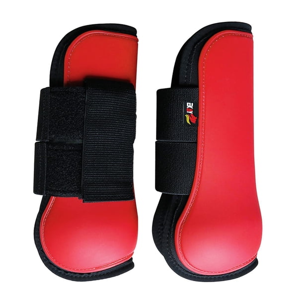 Protectores de tendones para patas de caballo ecuestre, ajustables, para entrenamiento M Delantero