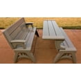 thumbnail image 3 of Convert a Bench 60" Outdoor / Vinyl Patio Bench Picnic Table, Driftwood, Generation II, 3 of 6