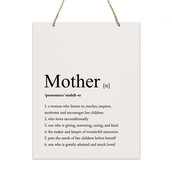Mothers Day Gift Wall Hanging Sign With Definition 12x15