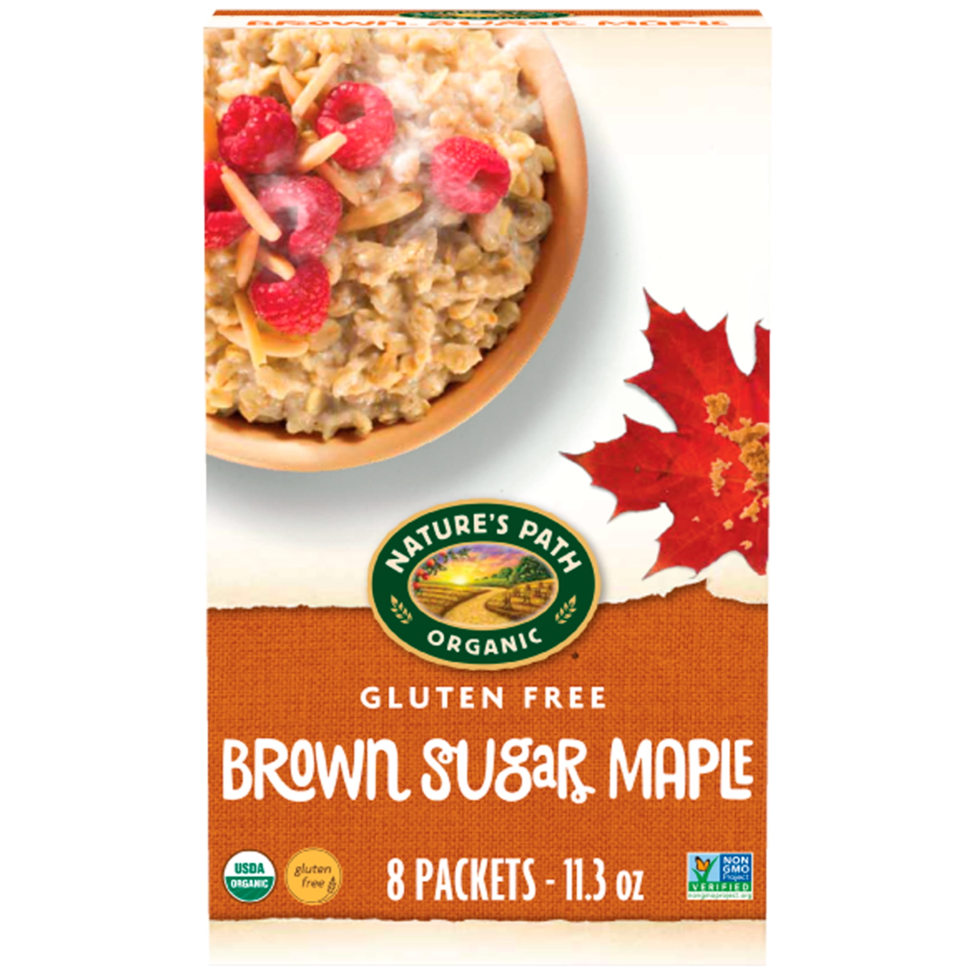 (3 pack) Nature's Path Organic Oatmeal, Brown Sugar Maple Instant, 11.3oz Box