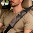 thumbnail image 5 of Xixirimido 5Pcs Car Seat Covers & Seatbelt Covers & Center Console Cover Set Universal Auto Accessories Fit for SUV Sedan Van Truck Leather Front Seat Cover, Skull Leather Print, 5 of 8
