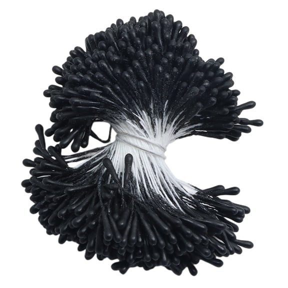 LIERTOUR 400pcs 0.08 in Artificial Flower Stamen for Wedding Party and Home Decor and DIY Handcraft Accessory for Social Event and Botanical Decor Gear and Home Black
