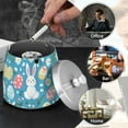 thumbnail image 4 of Yayeee Ashtray with Lid for Cigarette Smokeless Stainless Steel Home Ash Holder, Blue Easter Bunny, 4 of 7