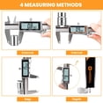 thumbnail image 3 of HARDELL Digital Caliper, Rechargeable Caliper Measuring Tool with Backlight LCD Screen, All Metal Calipers, Auto-Off Digital Micrometer, Inch/MM/Frac, 3 of 8