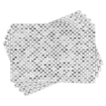 thumbnail image 1 of Ambesonne Geometric Place Mats Set of 4, Zig Zag Hexagon, Standard Size, White, 1 of 6
