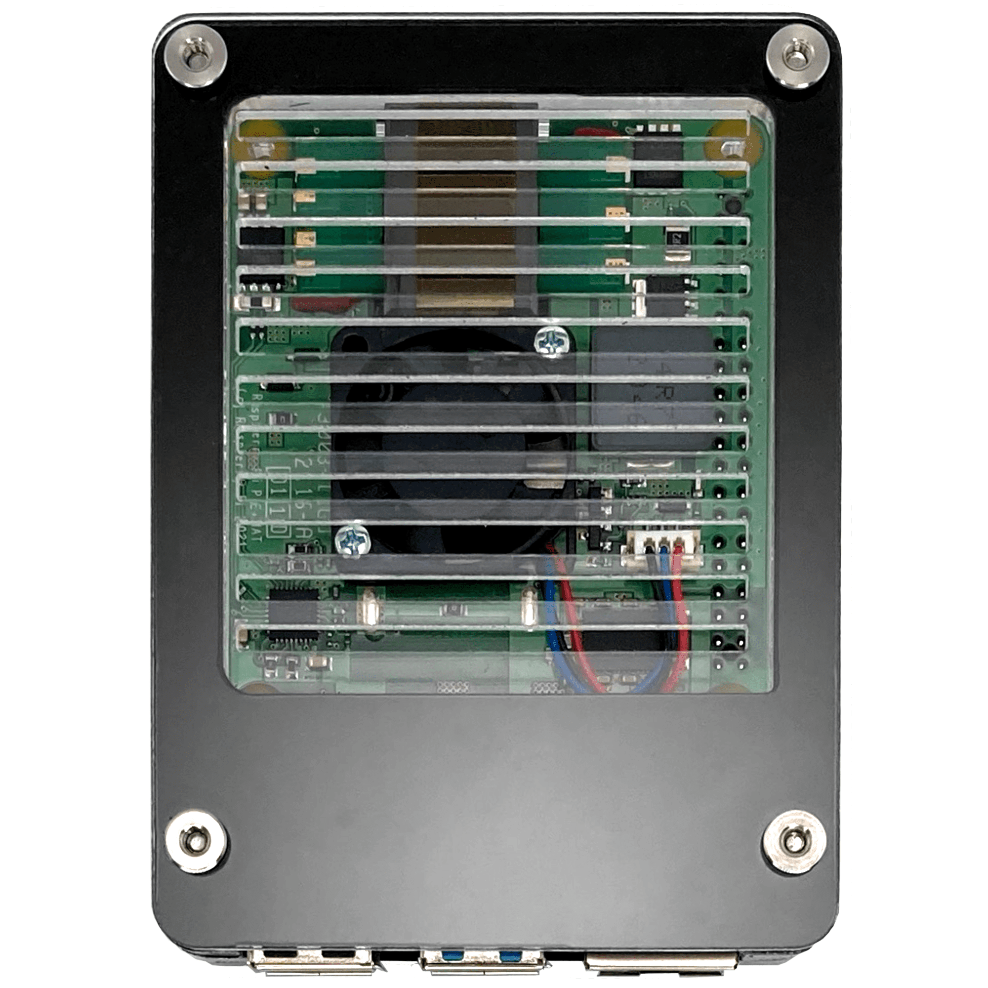 C4Labs Zebra PoE + Case Kit for Raspberry Pi 4B or 3B+ and PoE+ HAT or Official PoE Hat - Black Ice