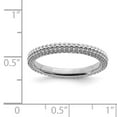 thumbnail image 3 of Sterling Silver Rhodium-Plated Domed Ring, 3 of 6
