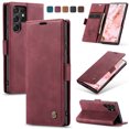 thumbnail image 1 of ELEHOLD Luxury Leather Wallet Case for Samsung Galaxy S23 Ultra with Card Slots Money Pocket Kickstand Magnetic Closure Shockproof Anti-Scratch Purse Case,Winered, 1 of 9