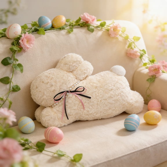 Cheapark Easter Bunny Plush Toy Doll Stuffed Animal Pillow Gift Decoration