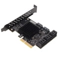 thumbnail image 1 of Controller Expansion Card, 6Gb/s Bus Bandwidth LED Indicator Light 8 Port  Card Easy To Expand  for  for Desktop PC, 1 of 7