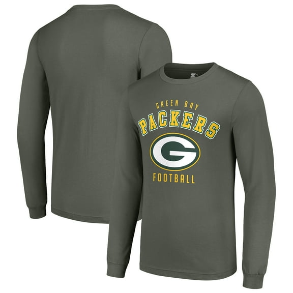 Men's Starter Green Green Bay Packers Long Sleeve T-Shirt