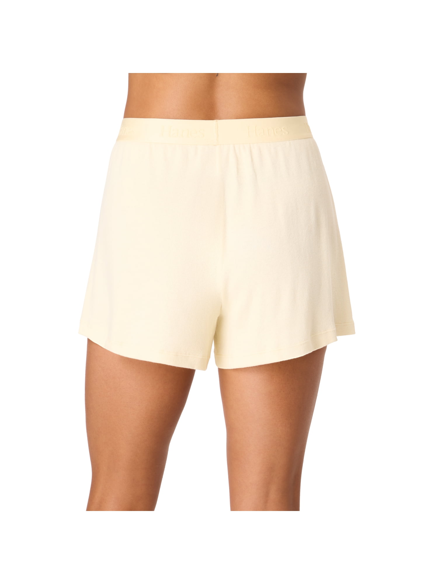 Hanes Originals Women's SuperSoft Comfywear Rib Sleep Shorts, Sizes S to 2X