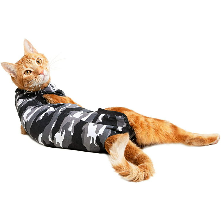 Suitical Recovery Suit Cat - Black Camo - Bark, Bath & Beyond Pet Boutique