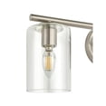 thumbnail image 3 of Champlain 22.375 in. 3-Light Brushed Nickel Modern Bathroom Vanity Light with Clear Glass Shades, 3 of 7
