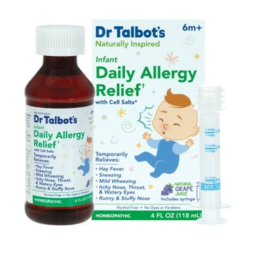 Dr. Talbot's Homeopathic Infant Daily Allergy Relief with Cell Salts, Grape, 4 fl oz