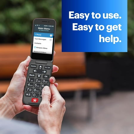 LIVELY Jitterbug Phones Flip2 - Flip Cell Phone for Seniors - Must Be Activated Phone Plan - Not Compatible with Other Wireless Carriers - Graphite Flip Phone