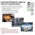 thumbnail image 3 of Set 4 Tuppers Contenedores Hudson Vidrio Herméticos 370ml, 640ml , 1040ml, 1520ml, 3 of 5