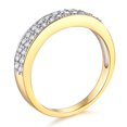 thumbnail image 3 of Wellingsale Ladies Solid 14k Yellow Gold Polished CZ Cubic Zirconia Pave Wedding Band - Size 8.5, 3 of 6