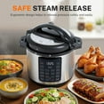 thumbnail image 4 of 8QT 16-in-1 Multi Electric Pressure Cooker, Non-Stick Stainless Steel Multi-Cooker for Yogurt Maker, Slow Cook, Sauté, Cake, & Warmer, 8 Quarts, 4 of 5