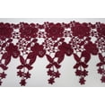 thumbnail image 6 of 3",4", 4.5",4.75",5", 5.75",5 1/8", 6",7.5" Embroidered Burgundy Venice Lace, 6 of 7