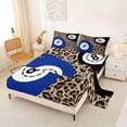 thumbnail image 2 of Castle Fairy Leopard Print Billiards King Sheets 4pcs, Vintage Sport Theme Bedding, Brown Black Blue,1 Fitted Sheet, 1 Flat Sheet and 2 Pillowcases, 2 of 6