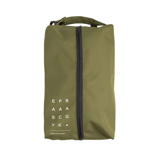 Bolsas portátiles para zapatos de camping, bolsas de tela Oxford para zapatos, paquete ligero para zapatos L verde
