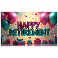 thumbnail image 3 of Happy Retirement Foil Balloon Banner Colorful Background Party Decorations Retirement Party Photography Props Backdrop Celebration Supplies, 3 of 4
