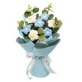 thumbnail image 1 of Ramo de flores de ganchillo, flores de punto ya hechas, adorno de regalo para el Día de la madre, ramo tejido para aniversario, estante de Acción de Azul, 1 of 9