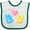 White and Green, variant on Inktastic Cute Gummy Bears and Heart Boys or Girls Baby Bib