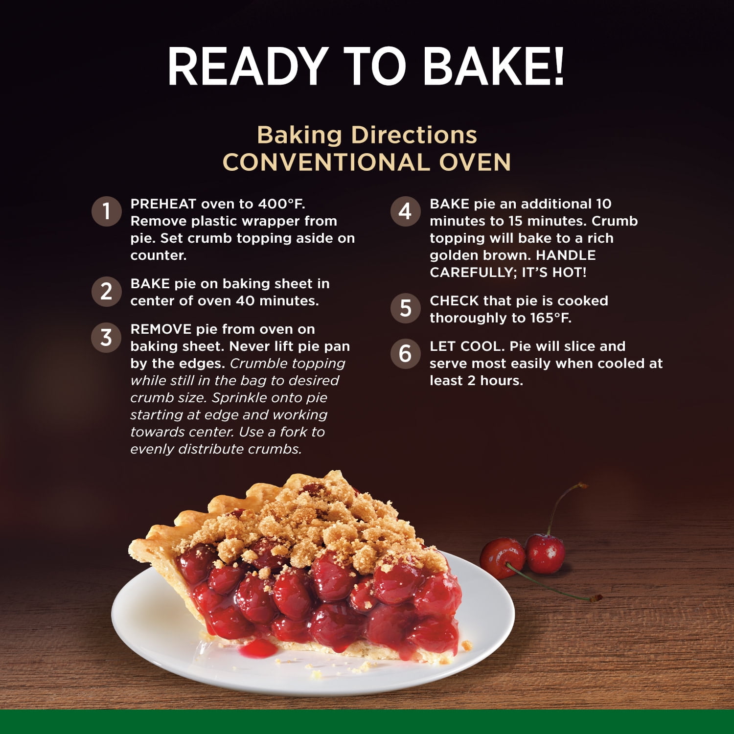 Marie Callender's Cherry Crunch Pie, 36 oz (Frozen) - Walmart.com