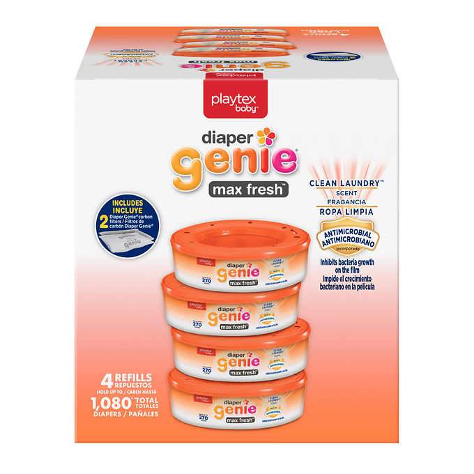 Playtex Baby Diaper Genie MaxFresh AntiMicrobial Refills, 1,080ct & 2