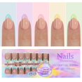 thumbnail image 1 of Press on Nails Esimily, 150 unidades, punta francesa, corta, almendra, 1 of 7