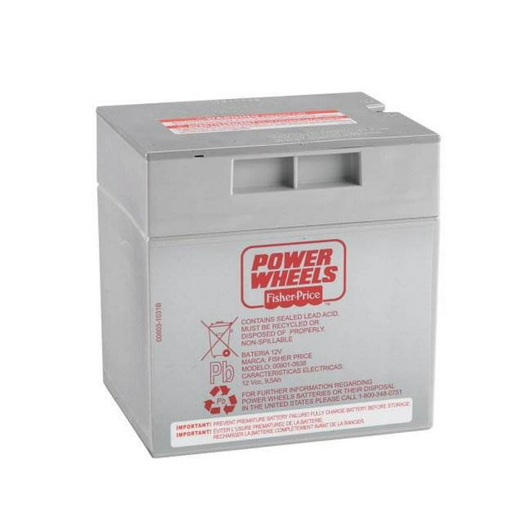Power Wheels Battery Toy Car w Extra 12 Volt Rechargable Replacement Battery