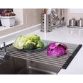 thumbnail image 4 of 17.8" L x 13" W Roll Up Dish Drying Rack Foldable Dish Rack Multipurpose Dish Drainers Over The Sink Dish Drying Rack Roll-up Drying Rack SUS304 Dish Drying Rack by (Black), 4 of 4