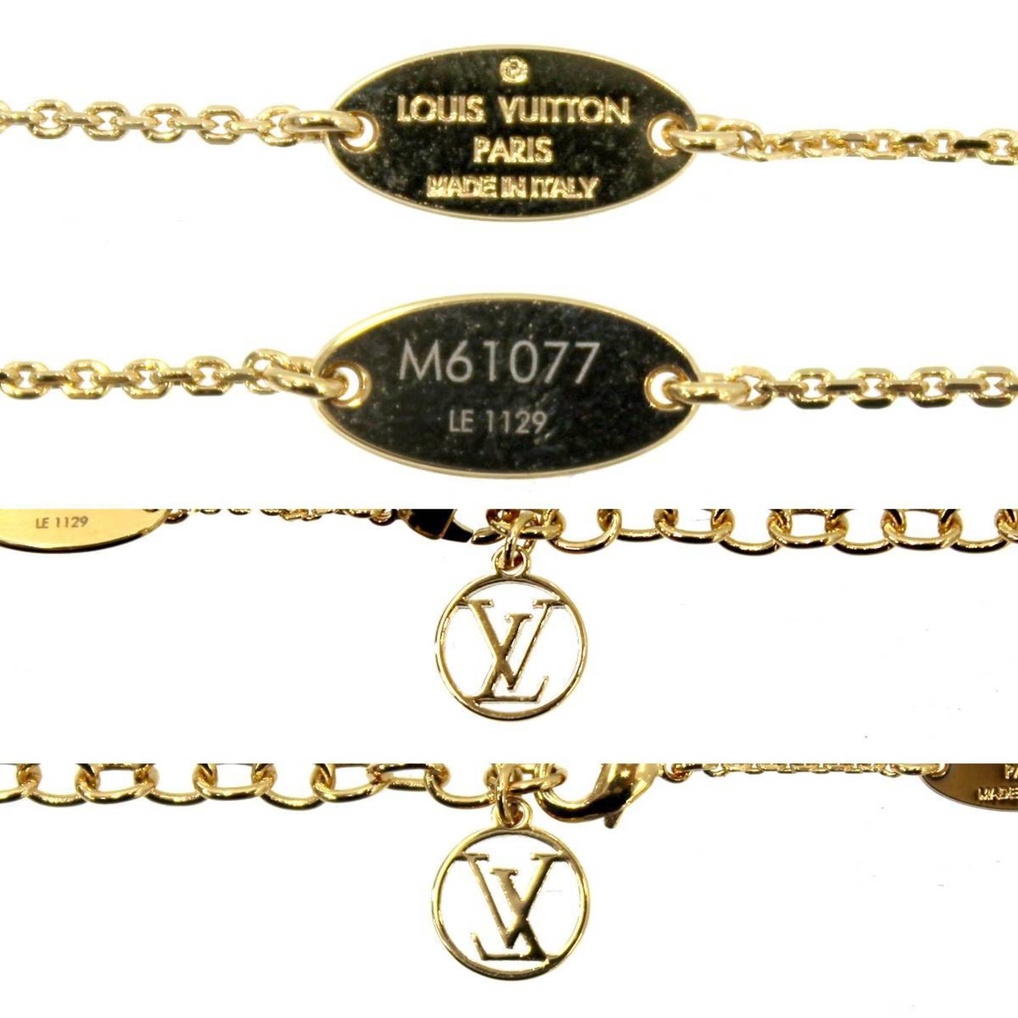 [Japan Used Necklace] Louis Vuitton With Video / Lv Me Initial Necklace  Gold M61