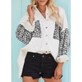 thumbnail image 2 of HOTAPEI Contrast Denim Jackets for Women Casual Boyfriend Jean Shacket Jacket Button Down Jean Jacket, 2 of 7