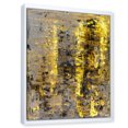thumbnail image 2 of Designart Yellow Meets Grey Abstract Art II FLOAT FRAME WALL ART, 2 of 4