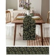 thumbnail image 6 of Green Leaves Branches Burlap Cotton Table Runner 13x120 Inches Long, Farmhouse Vintage Botanical Farmhouse Table Runners, Outdoor Dining Tablecloths Decor for Baby Shower/Party/Wedding, 6 of 6
