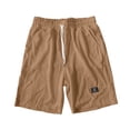 thumbnail image 4 of Mens Shorts Casual Summer Elastic Waist Textured Straight Leg Loose Fit Lightweight Lounge Shorts with Pockets, 4 of 4