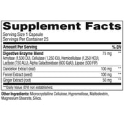 OLLY Beat The Bloat Capsule Supplement, Digestive Enzyme Support,* Dandelion, Ginger, 25 Ct
