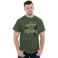 thumbnail image 4 of Fishing Funny Happy Angler Fishermens Men's Big & Tall Crewneck Graphic Tee Brisco Brands 2X, 4 of 5