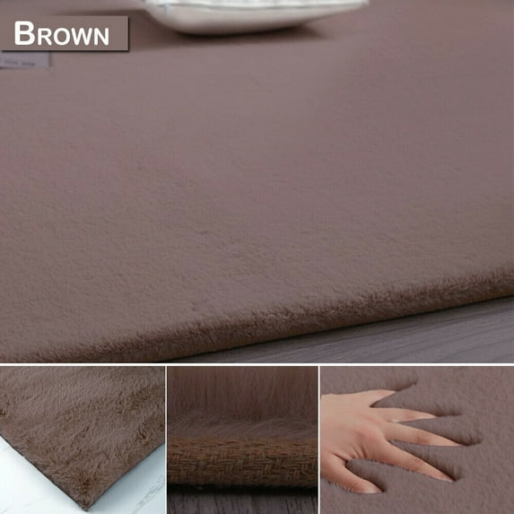 SAYFUT Soft Fluffy Rugs Anti-Skid Shaggy Area Rug Dining Room Home Bedroom Floor Mat