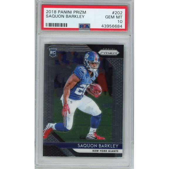 Graded 2018 Panini Prizm Saquon Barkley #202 Rookie RC Football Card PSA 10 Gem Mint