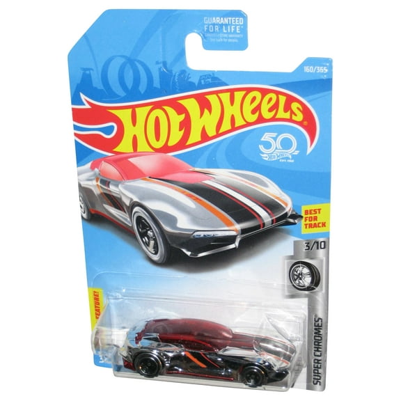 Hot Wheels Super Chromes 3/10 (2017) Silver Gazella GT Car 160/365