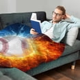 thumbnail image 3 of LHSHID Softball Gifts Blanket Cool Fire and Ice Softball Blanket Softball Gifts for Girls Softball Lovers Gifts Softball Team Gifts Girls Softball Gifts Softball Ideas 40x50in, 3 of 6
